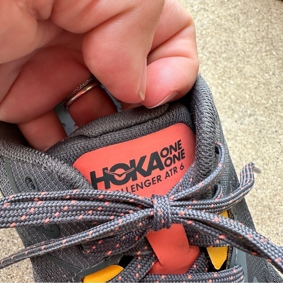 Hoka Challenger ATR 6 Sneaker Mens Size 9.5 Gray Orange - Picture 5 of 11